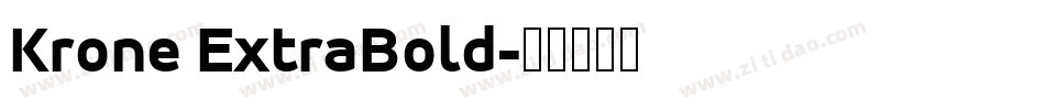 Krone ExtraBold字体转换